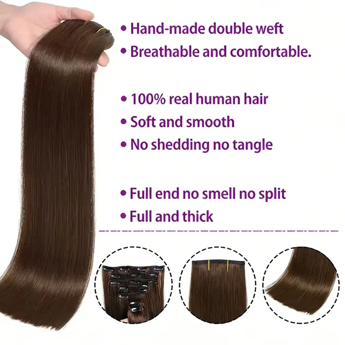 Extensions de cheveux à clipser