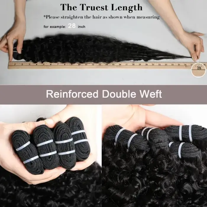 Lots de Cheveux Humains Bouclés Birmans 12A