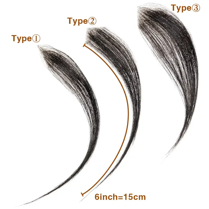 TESS 6 pouces hommes toupet délié avant cheveux humains