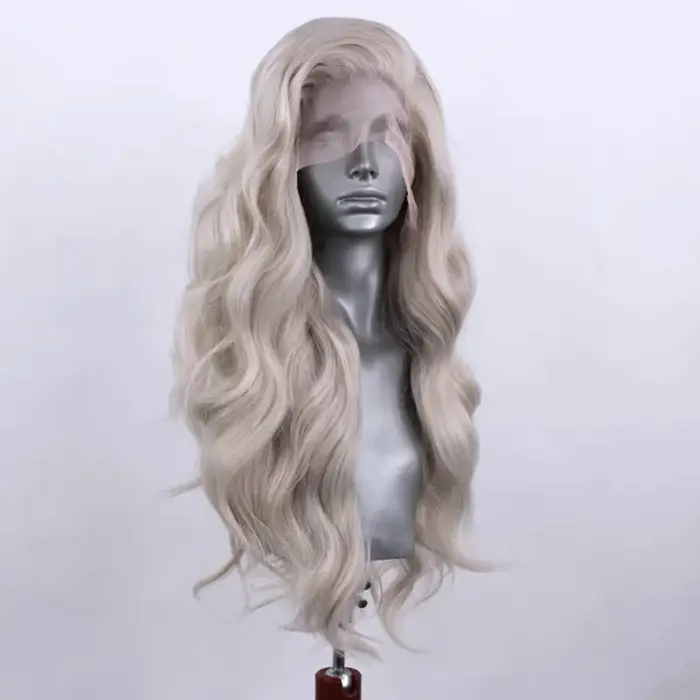 AIMEYA – perruque Lace Front Wig synthétique Body Wave longue