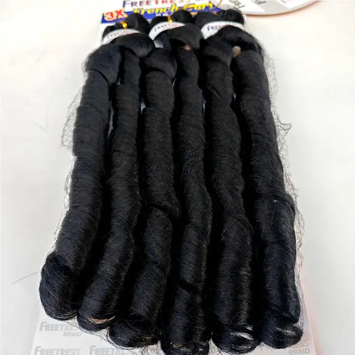 Extensions de cheveux synthétiques ondulés français