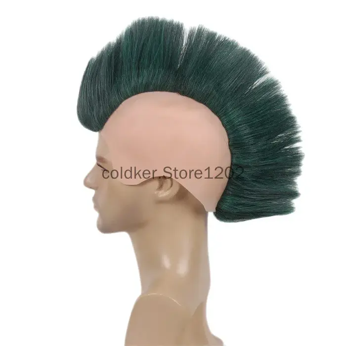 Perruque synthétique Punk Mohawk pour hommes