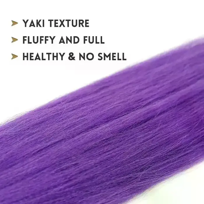 Perruque de Cosplay KPOP Rumi longue tressée violette