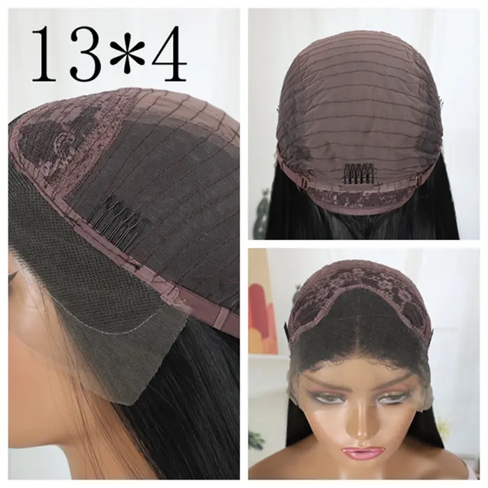 Perruque Lace Frontal Wig synthétique bouclée et crépue