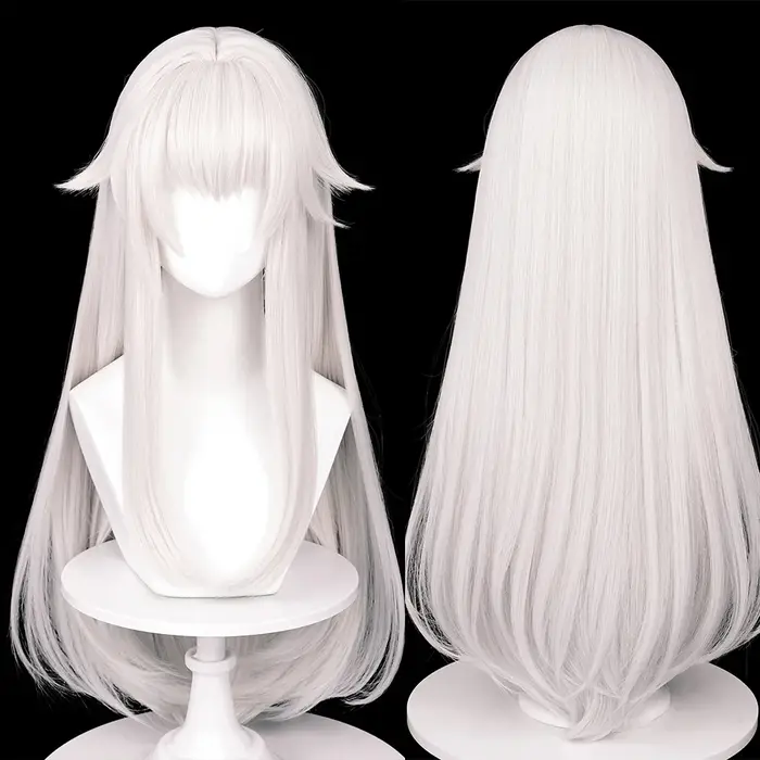 MSIWIGS – perruques de Cosplay synthétiques longues et lisses, cheveux blancs résistants à la chaleu