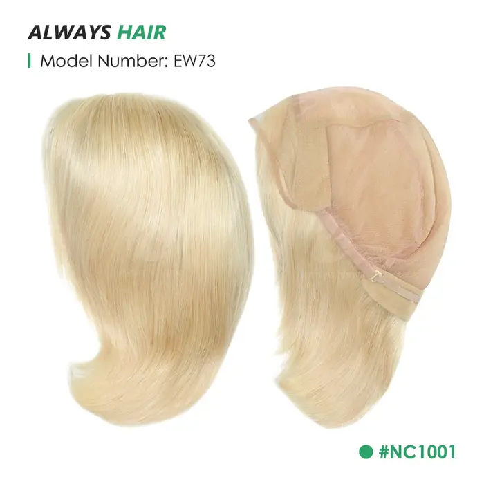 Moo73-Perruque Lace Front Wig naturelle courte