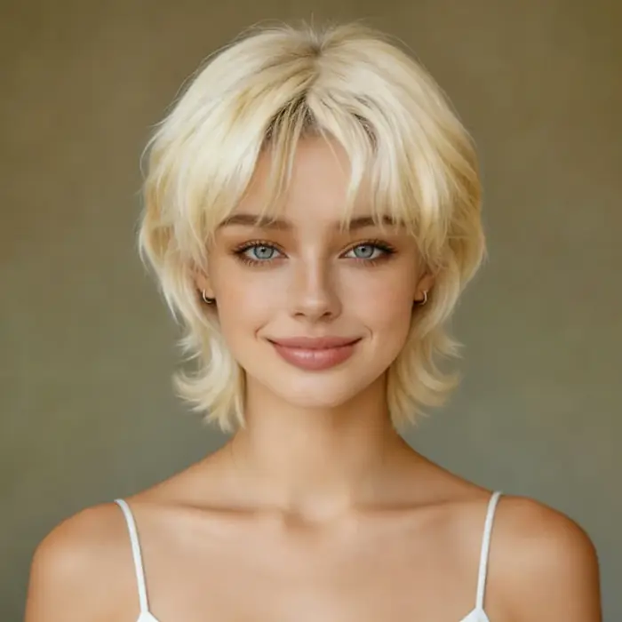 Perruque courte en cheveux humains 100% vierges