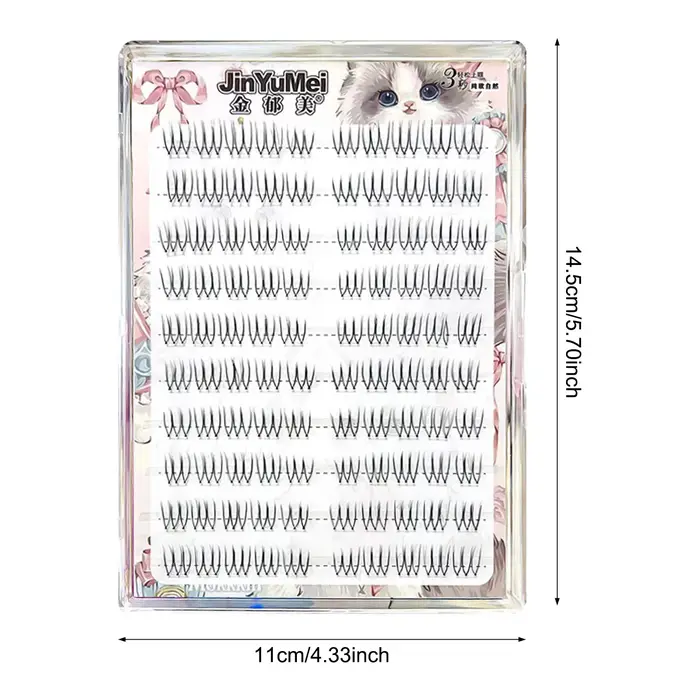 Faux cils de Style coréen en forme de U, groupe de filles coréennes, grappe séparée, accessoires de