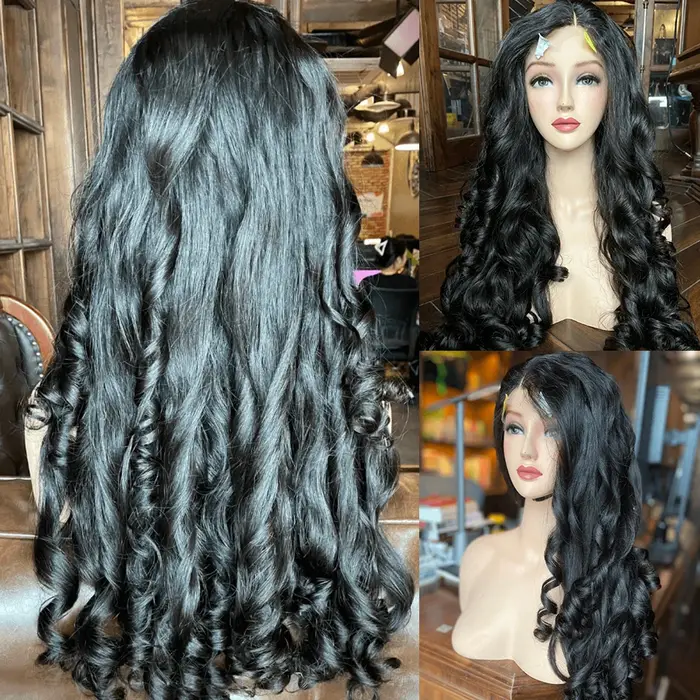 Perruque en cheveux humains 100% naturels