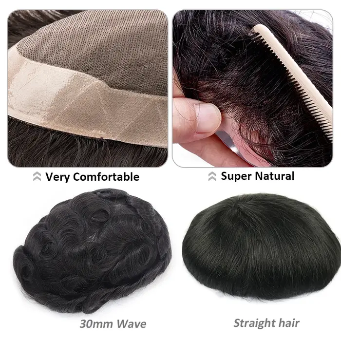 Toupet Afro Curl avec Nministériels ds pour Homme, Systèmes de Cheveux Humains Remy, Prothèse Capill