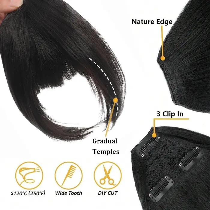 Extensions de franges à clipser