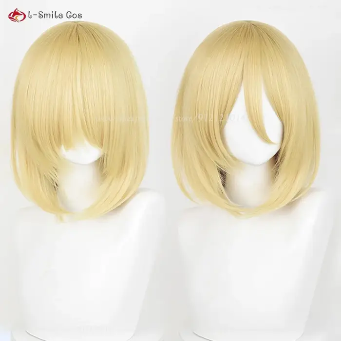 Anime Annie Leonhart Cosplay perruque 36 cm doré femme Titan
