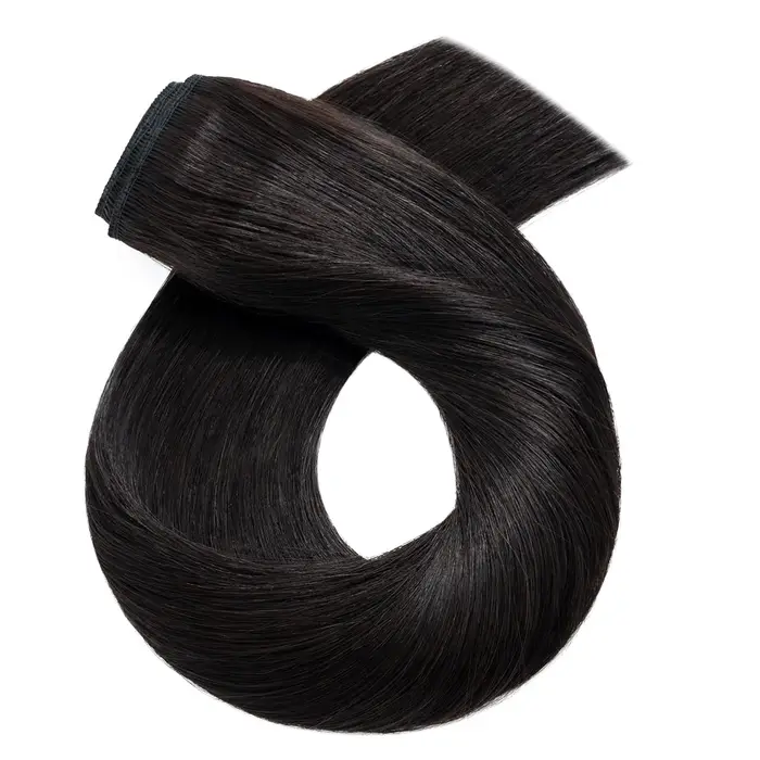 # Extensions de cheveux à 2 fils, lisses comme des baguettes, à clipser, ligne de pêche, une seule p