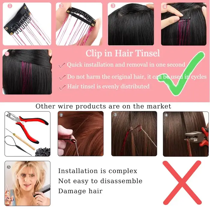 Paquet de 12 guirlandes à cheveux