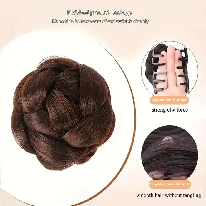 Chignon synthétique amélioré à pince