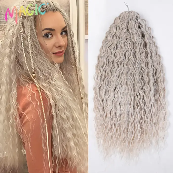 Magique Ariel Curl cheveux vague d'eau torsion Crochet cheveux synthétique tresse cheveux Ombre Blon