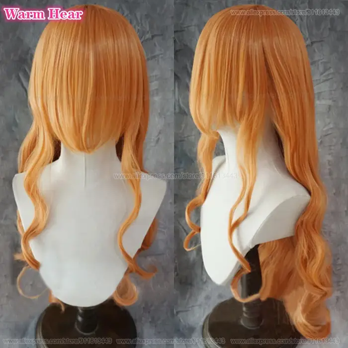 Perruque de Cosplay Anime Nami 75cm
