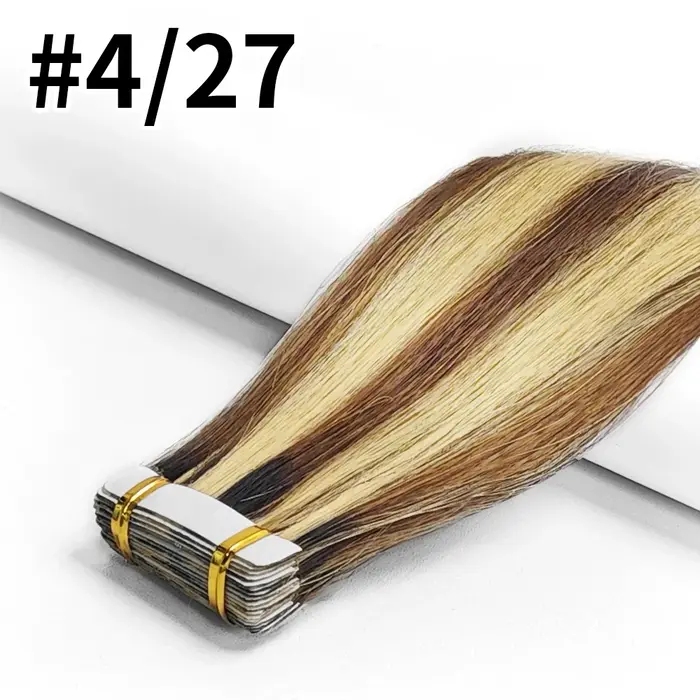 Extensions de cheveux humains Tape Ins, Extensions de cheveux, Blonde Tape in Hair, Document Wiltshire ach, Trame de peau blonde, Seamless Tape Ins, #613