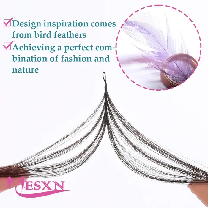 MESXN Third Feather Nouvelles extensions de cheveux lisses naturels