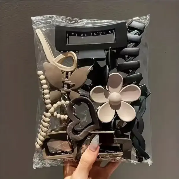Pinces à cheveux en forme de fleur mates pour femmes - Pack de 3