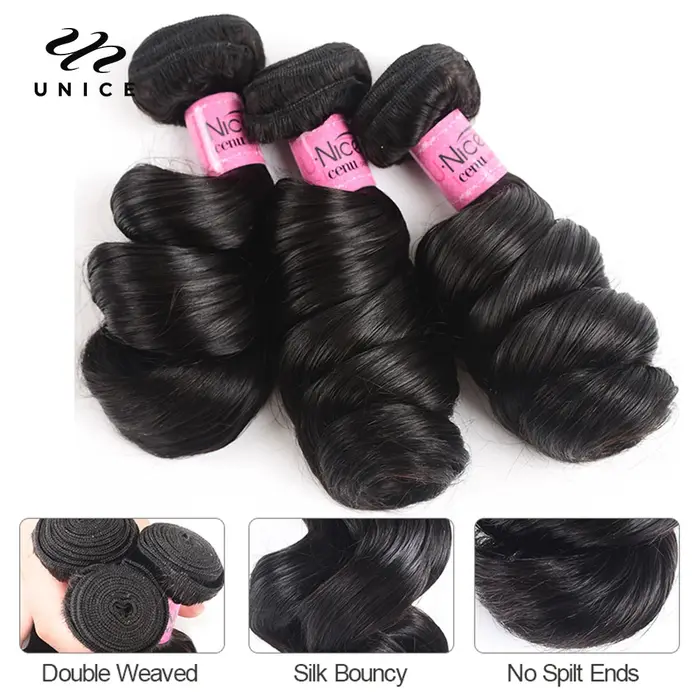 Tissage en lot brésilien Remy 100% naturel-UNice Hair Company