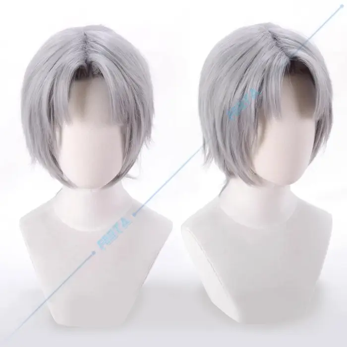 Perruque de Cosplay Anime Devil May Cry Dante, cheveux courts gris blanc clair pour hommes et femmes, jeu de rôle, accessoire de carnaval pour fête d'halloween