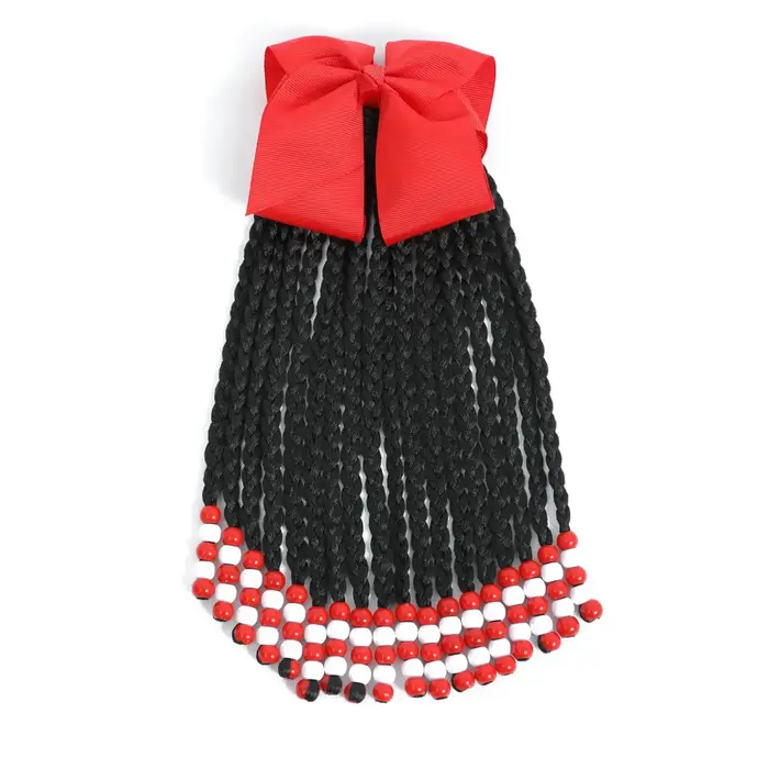 Extension queue de cheval pour enfants avec boîte de perles