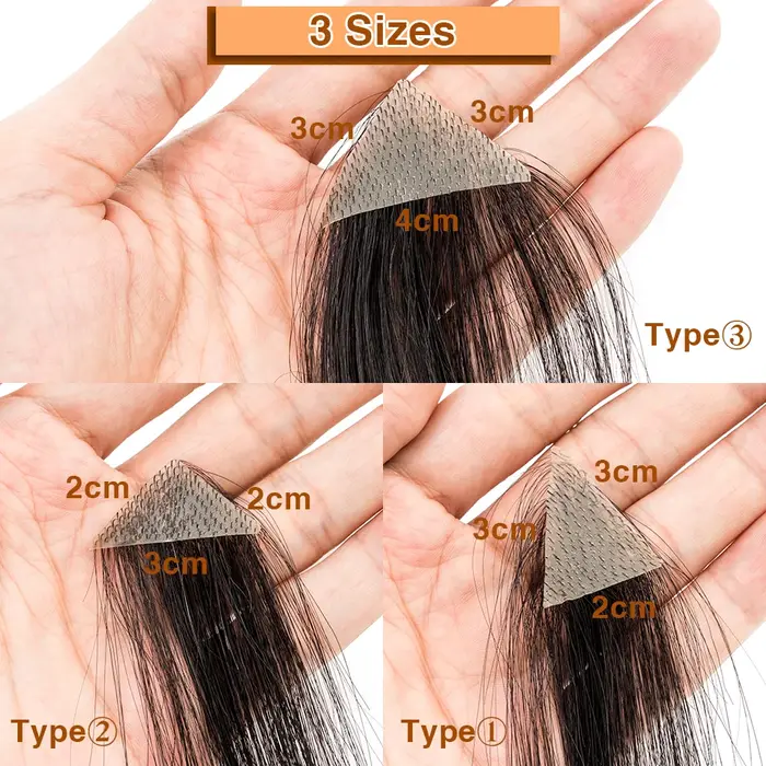 TESS 6 pouces hommes toupet délié avant cheveux humains