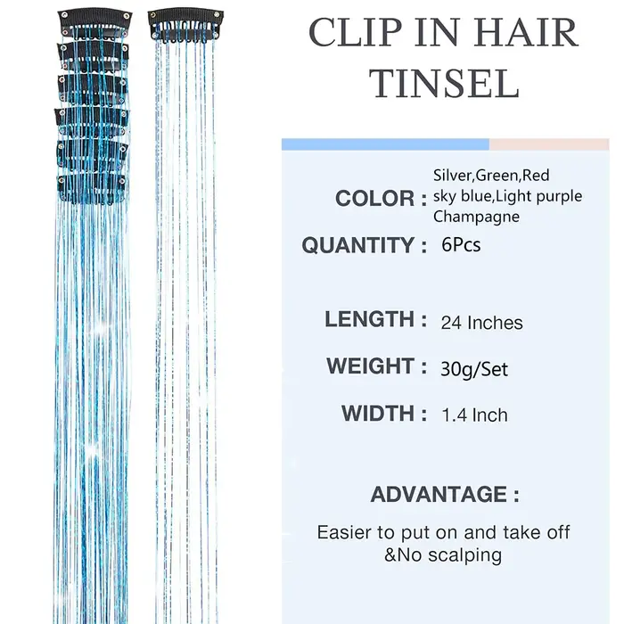Extensions capillaires synthétiques à clips