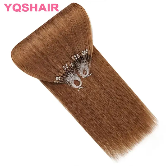 Extensions de cheveux pré-collées Micro Loop, 100% cheveux humains vierges Remy naturels, extensions