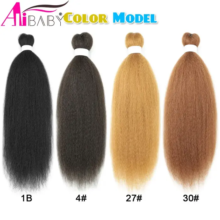 Alibaby 26 pouces Vixen cheveux paquets synthétiques Yaki droite Crochet Extensions
