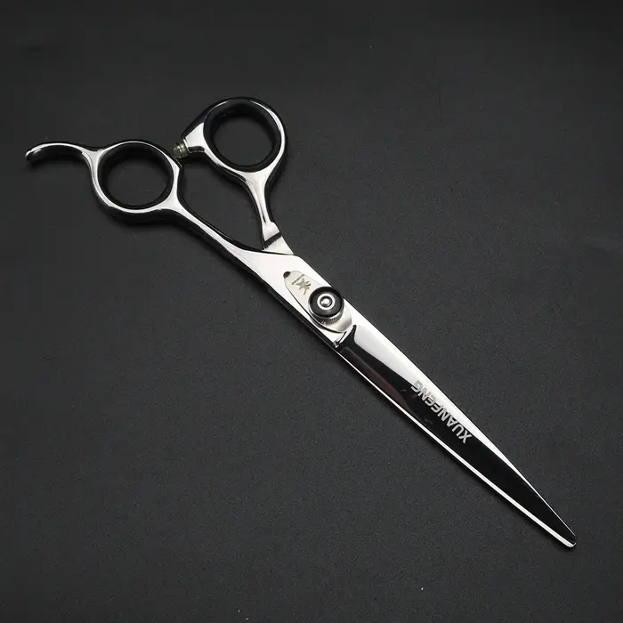 XUANFENG – ciseaux à cheveux de 7 pouces, ciseaux de coupe de barbier en acier 440C avec vis à tensi