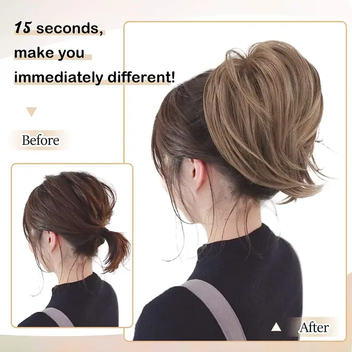 Extension de queue de cheval de chignon de cheveux