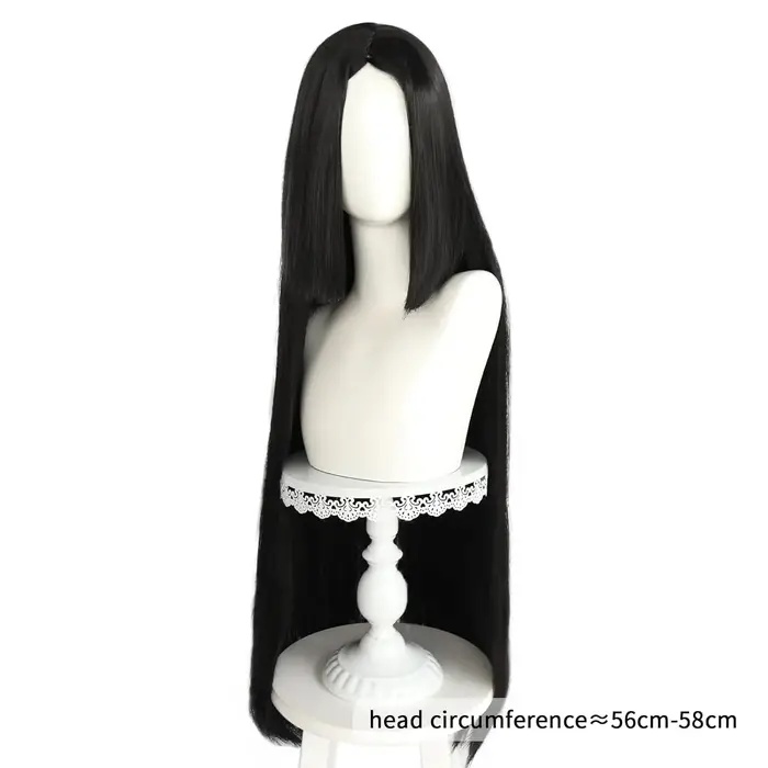 Boa Hancock-Perruque Synthétique Longue Noire Lisse pour Femme