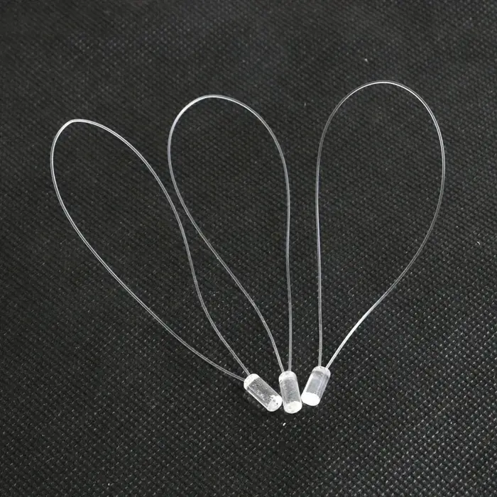 100 Pièces de micro-anneaux transparents pour extensions capillaires avec fil de tirage facile