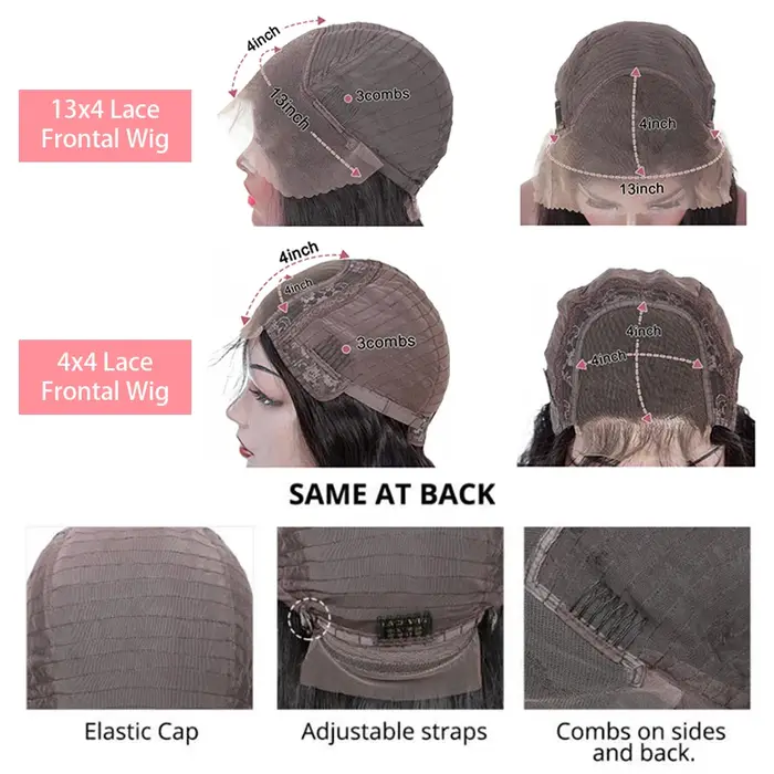 Perruques Lace Frontal 13x4 ultra-lisses, coupe courte bob, pré-épilées, avec dentelle transparente 