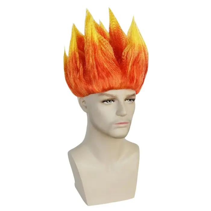 Anime Anger Flame Wig for Men
