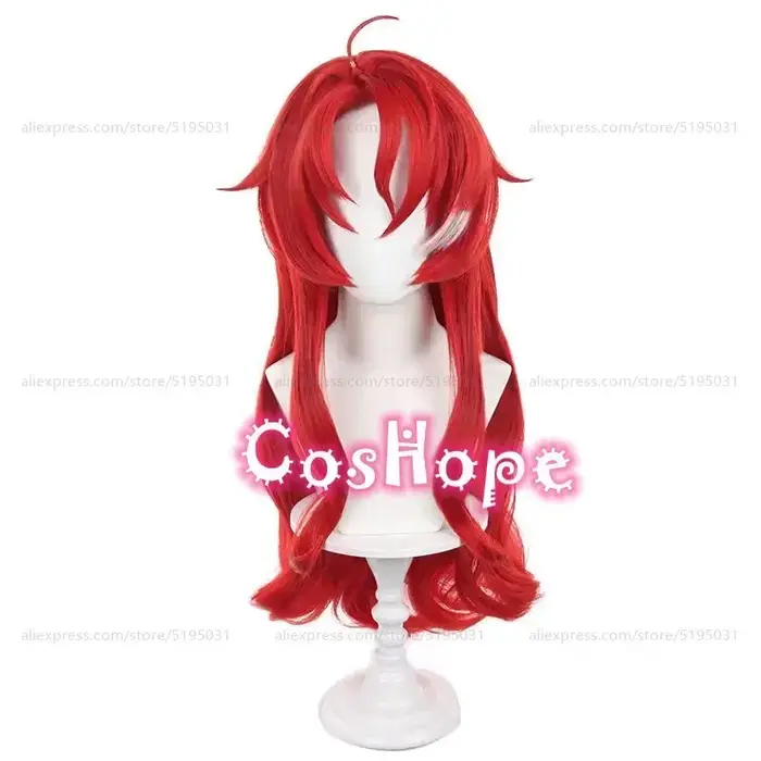 Argenti Cosplay perruque 70 cm longue vague bouclée perruque rouge perruque Cosplay Anime Cosplay perruques résistant à la chaleur perruques synthétiques