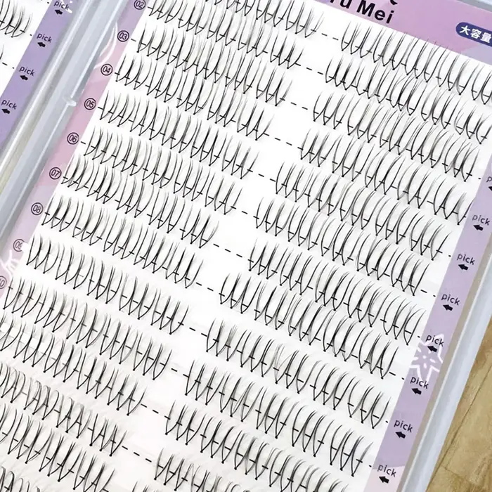 Faux cils de Style coréen en forme de U