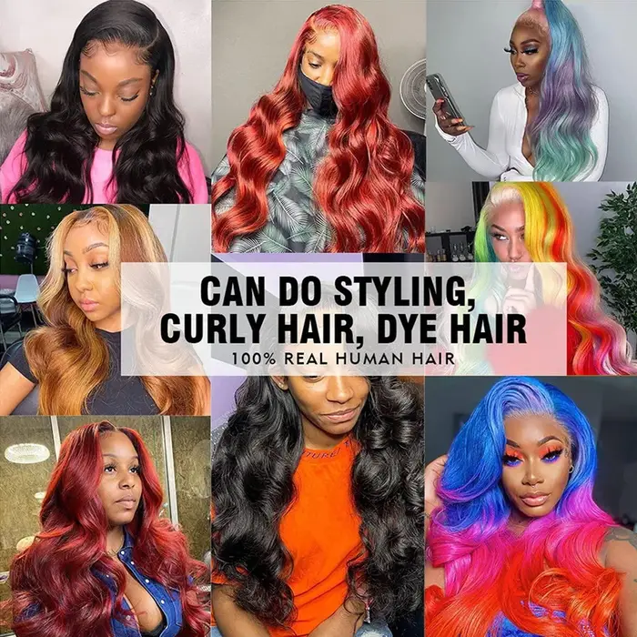 Perruque Lace Frontal Wig Body Wave brésilienne naturelle, cheveux naturels, Transparent, 13x4, 13x6