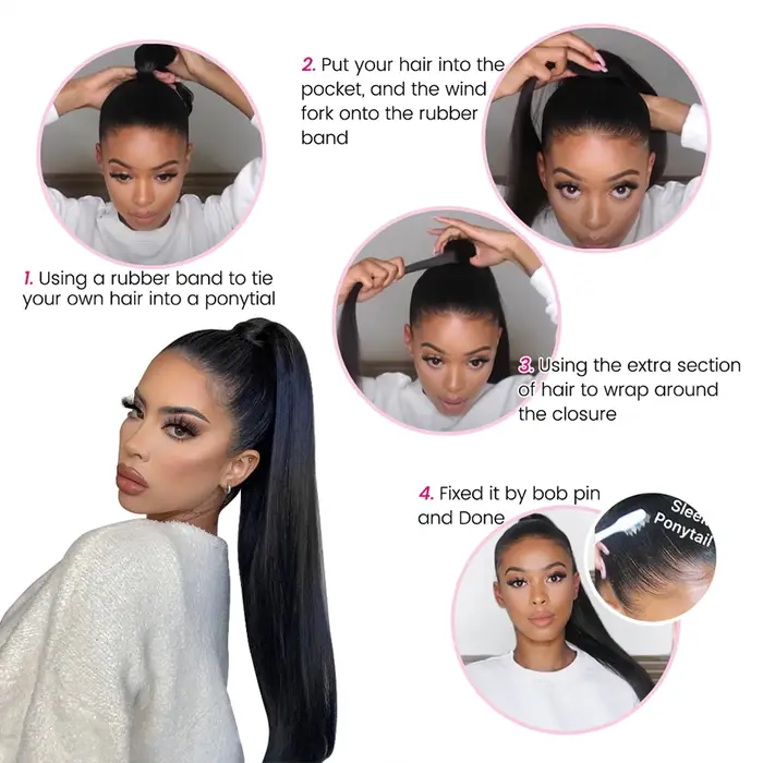 Extensions de cheveux humains brésiliens Remy 10-32 pouces