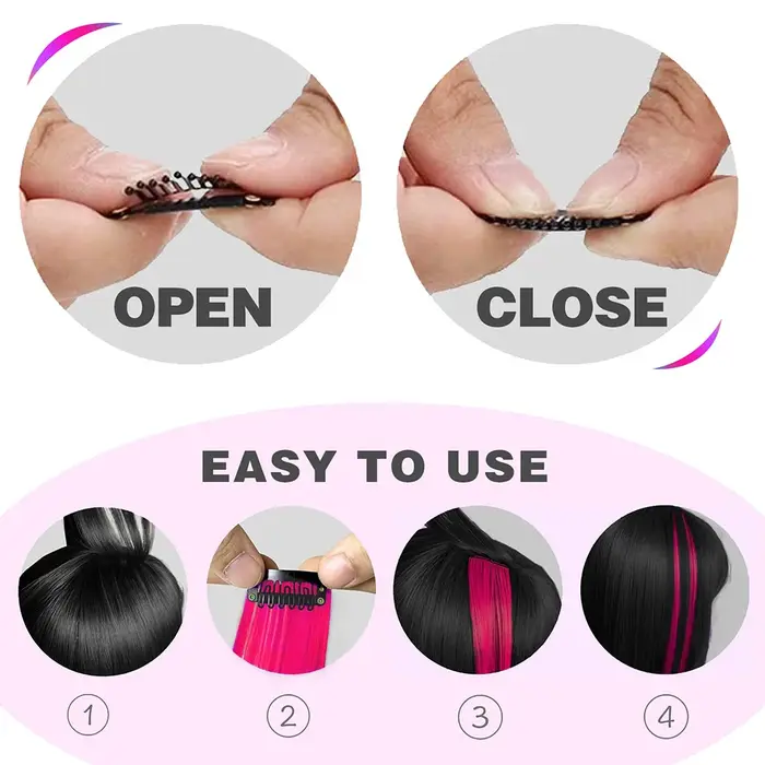 Extensions capillaires synthétiques à clips