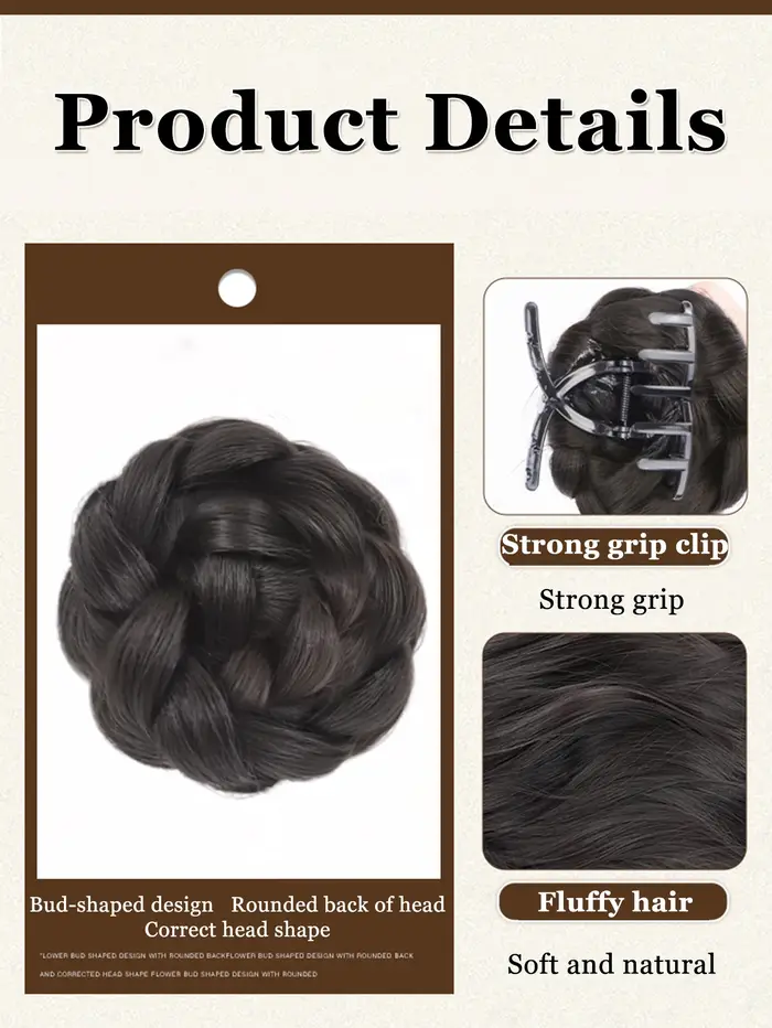 AOSIQUEEN – Chignon synthétique demi-cravate