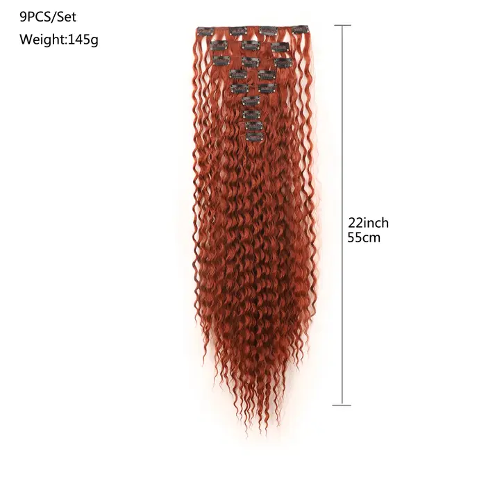 Extensions de cheveux synthétiques bouclés et épais