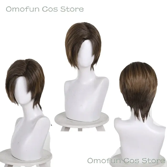 Perruque de cosplay Re9 REQ Leon pour homme, Evil Requiem Leon Reon Scott S. Kennedy, Halloween, jeu