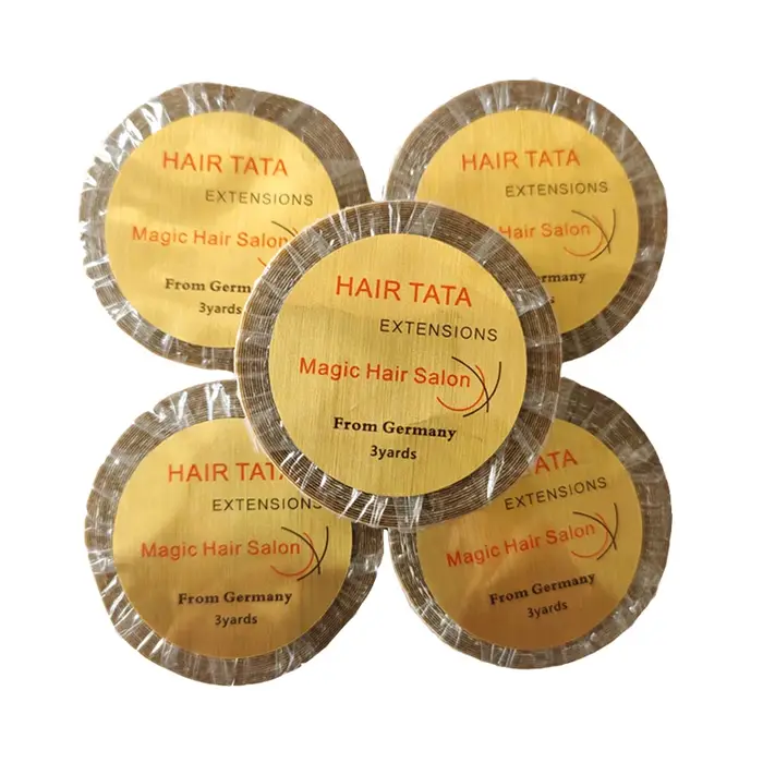 Extensions de cheveux TATA, 0.8cm/1.0cm x 3 yards, bande avant en dentelle, Salon de coiffure magiqu