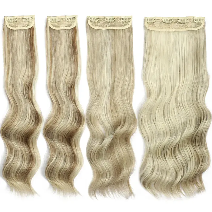 Extensions capillaires synthétiques blondes à Clip