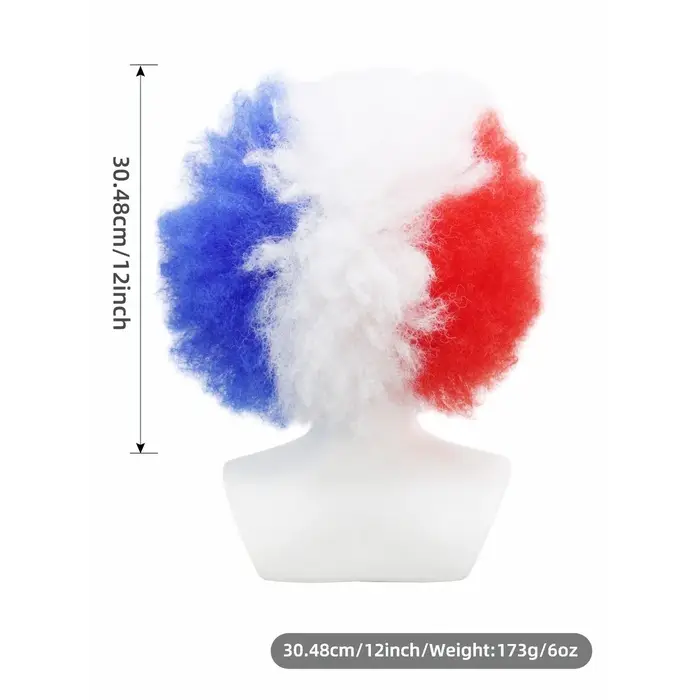 Perruque afro bouclée rouge