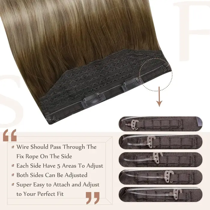 Extensions capillaires Full Shine Fish Line pour femmes