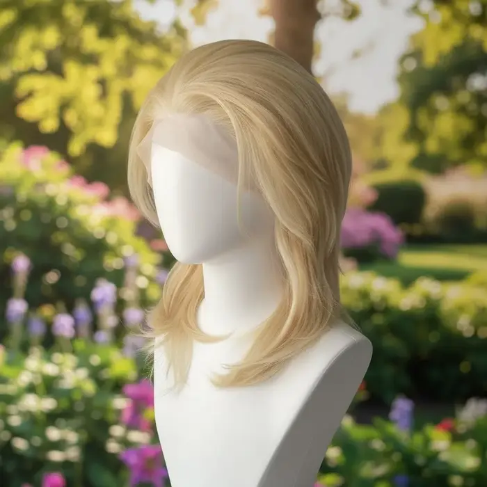 Perruques synthétiques blondes 613 à dentelle frontale pour femmes